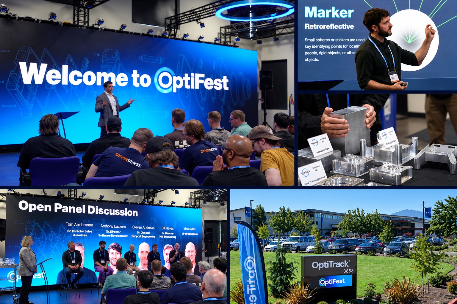 collage showing images from optifest