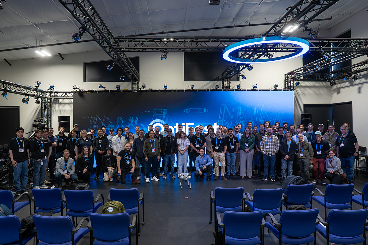 A photo of all the attendees and staff at the end of OptiFest