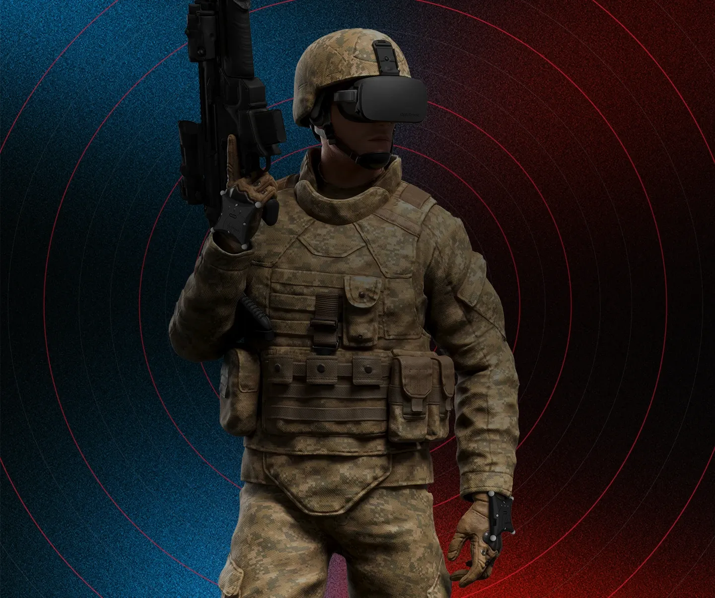Soldier using VR - Tablet