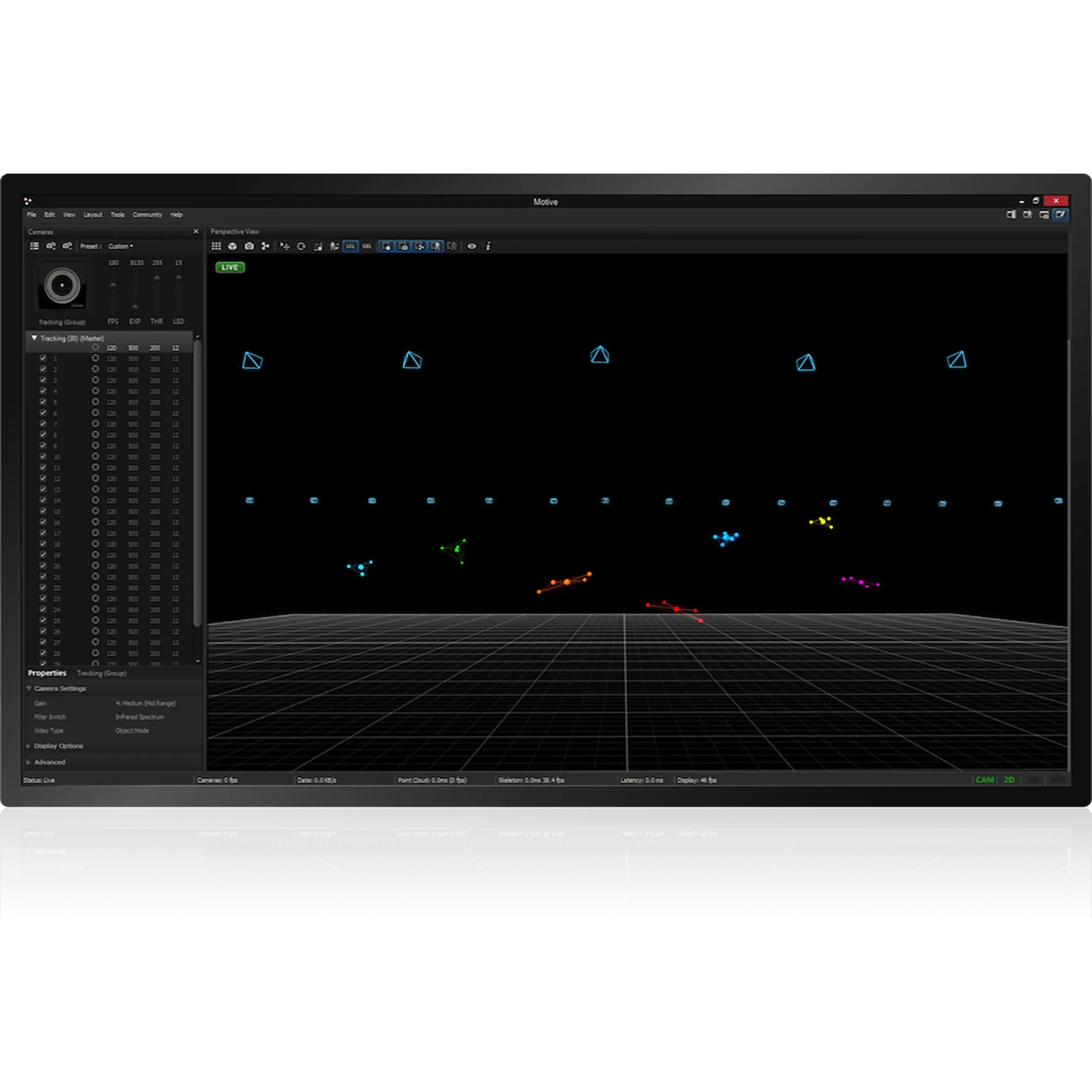 motive tracker screen rigid body swarn